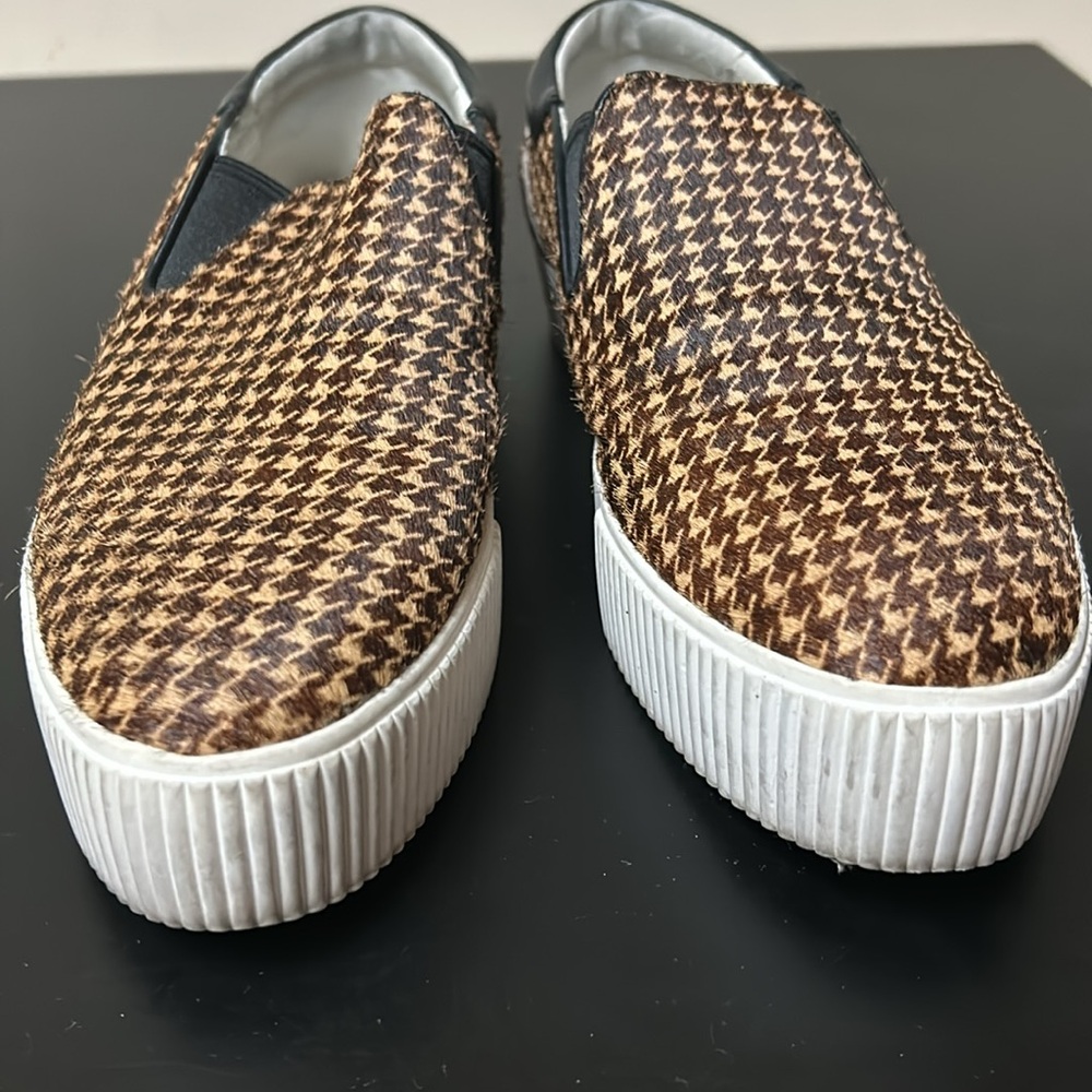 Ash Platform Sneakers Womens Size 10 Cowhair Leather Slip On Chunky Karma - Picture 6 of 9